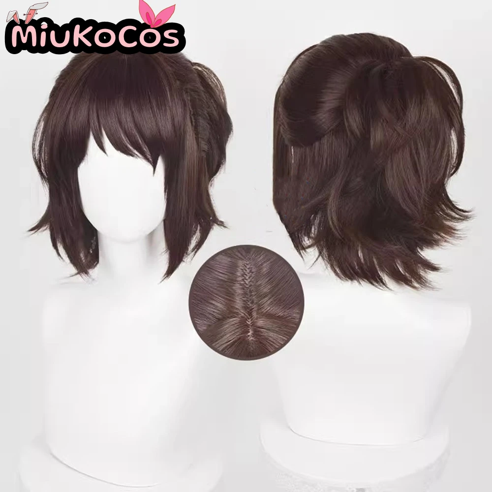 EN STOCK Hange Zoe Cosplay peluca MiukoCosplay Anime ataque a los Titanes Cosplay pelo de Color marrón