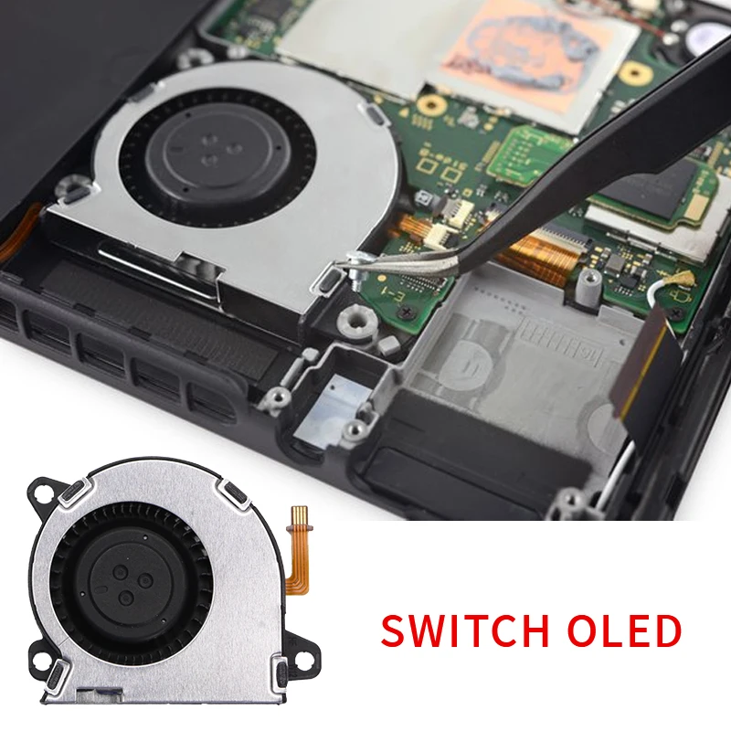 لمروحة تبريد نينتندو سويتش/سويتش لايت، مروحة بديلة أصلية داخلية لإصلاح وحدة التحكم Switch OLED