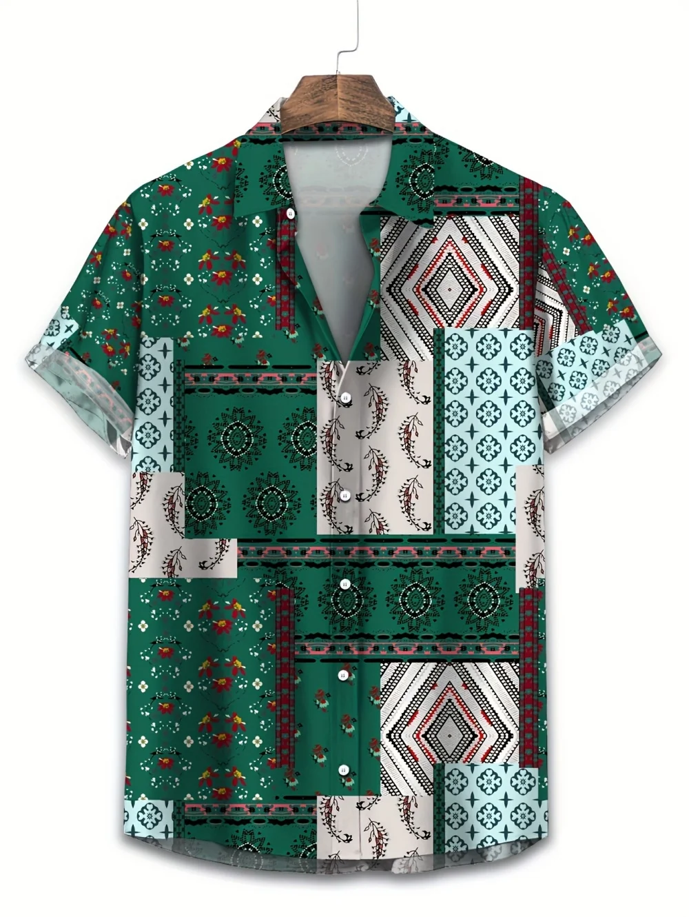 Vintage Paisley Printed Hawaiian Shirt for Men
