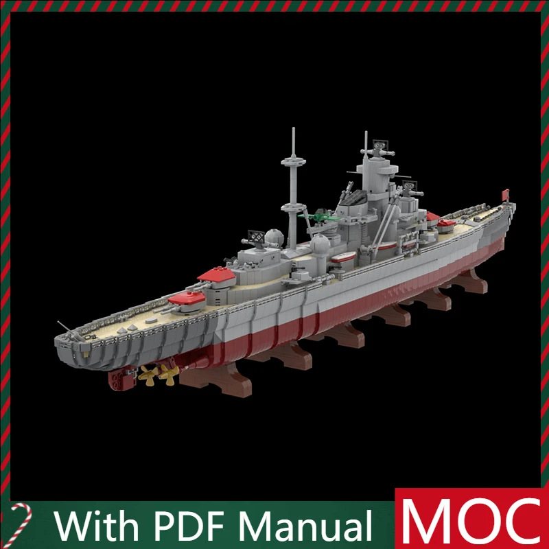 

4905 шт., хит продаж, MOC, крупномасштабный линкор, военный корабль, строительные блоки, модель DIY, сборка, технический набор, детские игрушки-головоломки, подарки