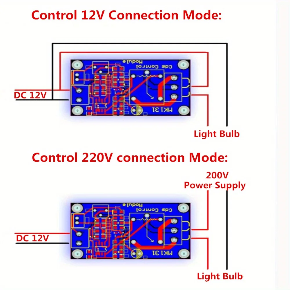 Module de relais de photorésistance 5 V / 12 V XH-M131, interrupteur de contrôle de la lumière et capteur de détection – Compatible Raspberry Pi