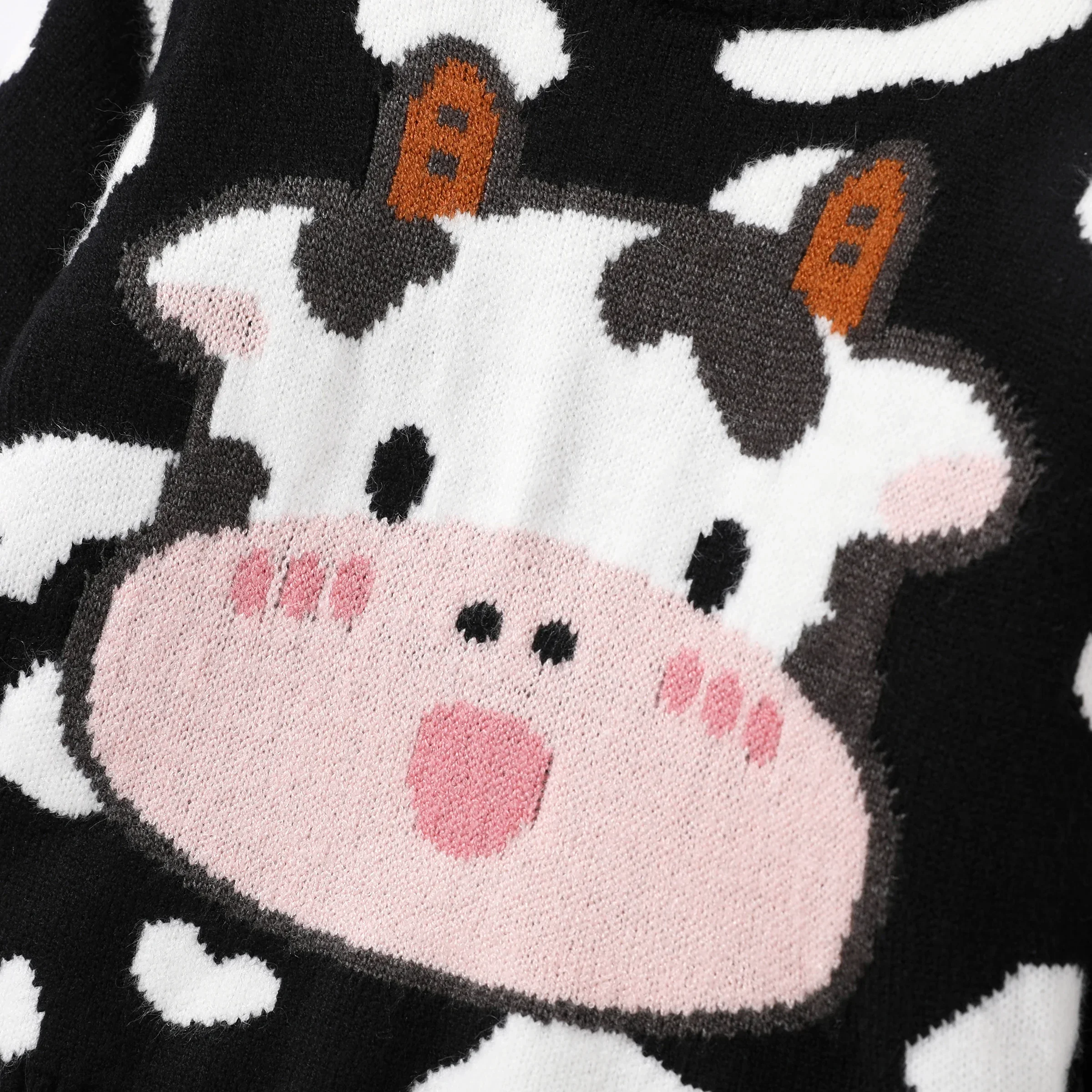 PatPat Baby Girl/Boy Cow Cute Animal pattern Striped Sweater Soft and Comfortable  Perfect for Outings and Daily Wear