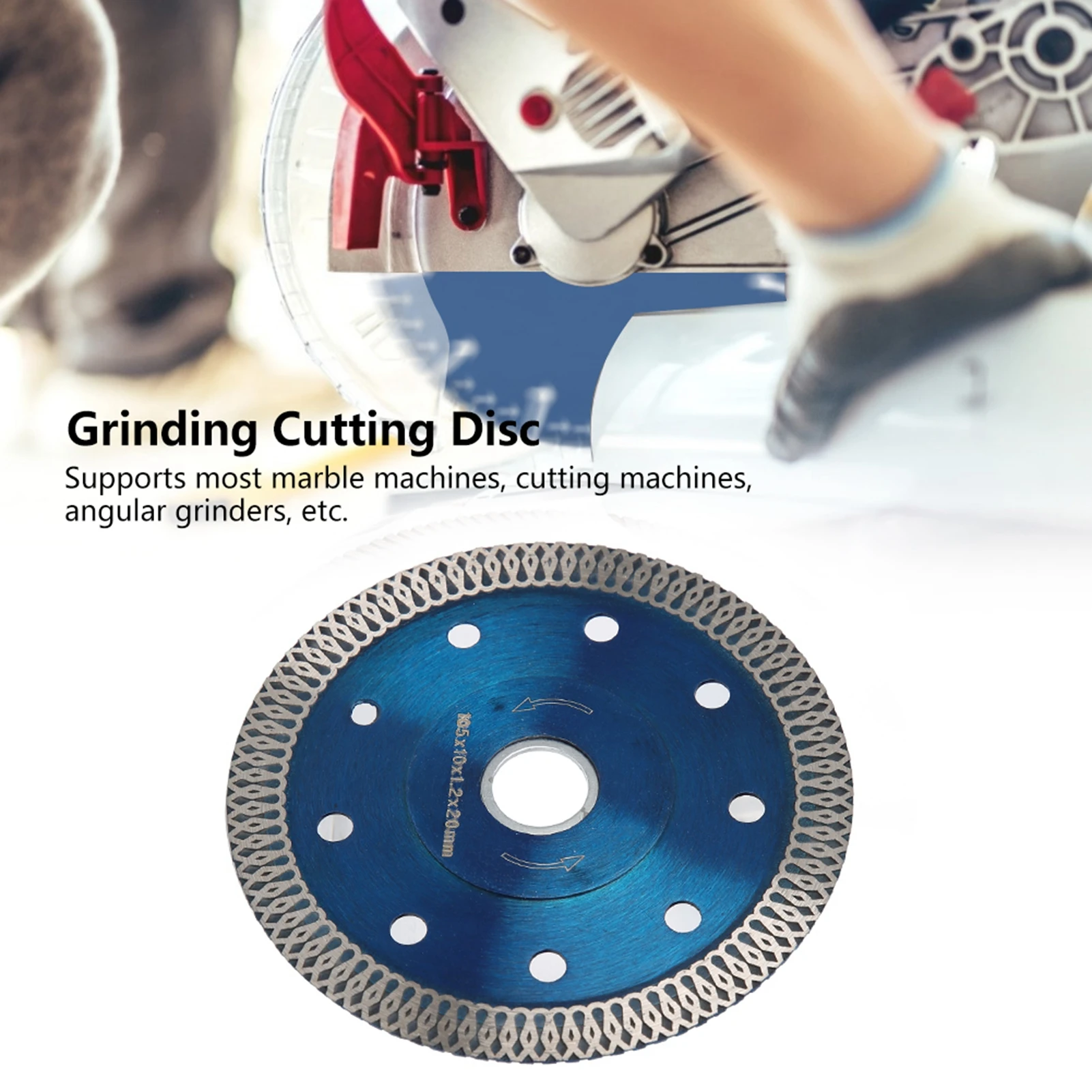 

105mm 4 Inch Diamond Cutting Disc 1.2mm Ultra Thin for Tile Ceramic Porcelain Marble Granite Stone Angle Grinder Dry Wet Cutting