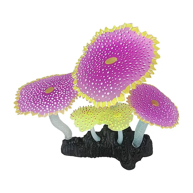 Coral Plant Ornament Colorful Artificial Coral Aquatic Plants Harmless Fluorescent Coral Plant Decorations Multifunctional Fish