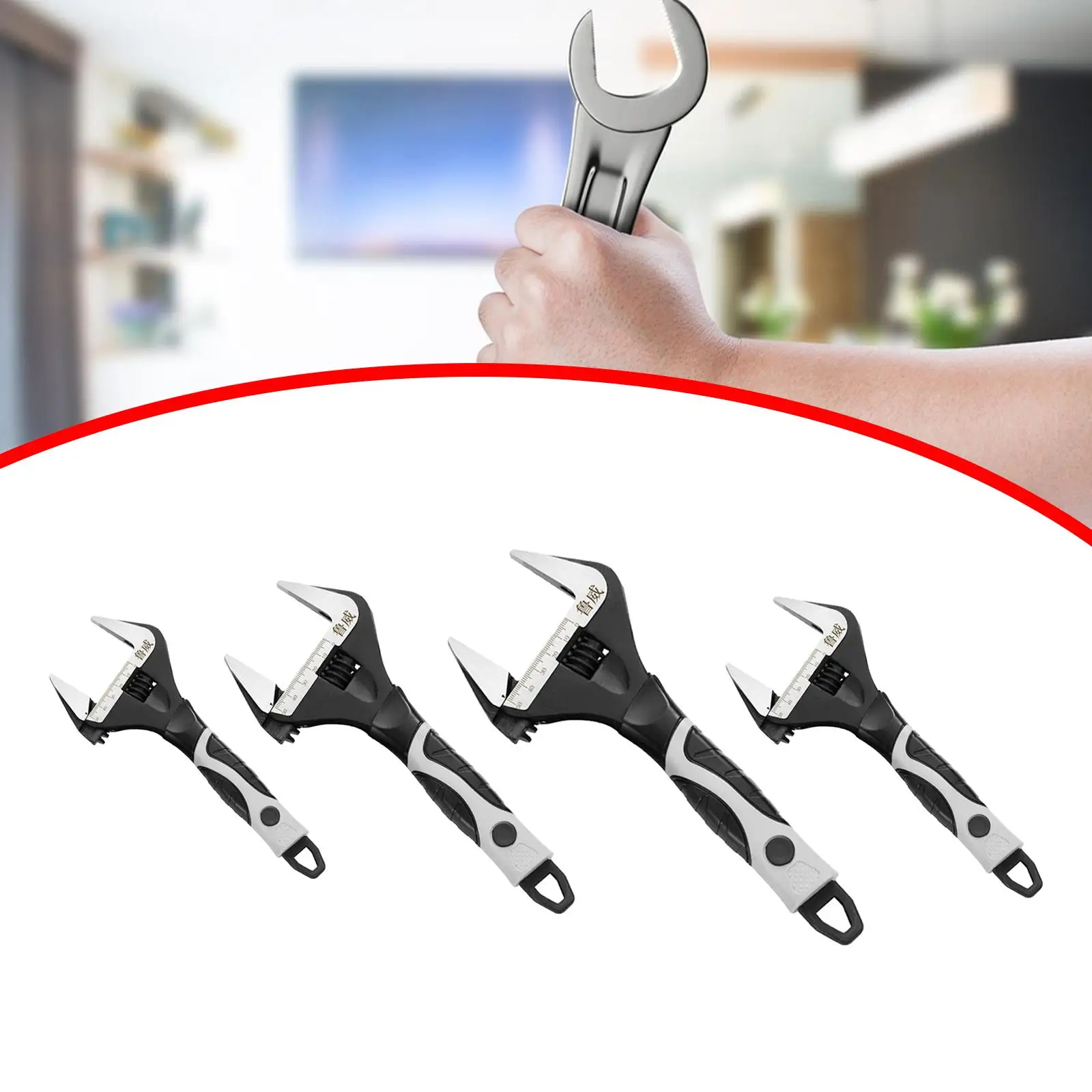 Large Opening Wrench Hand Tools Universal Spanner Plumbing Wrench for Home