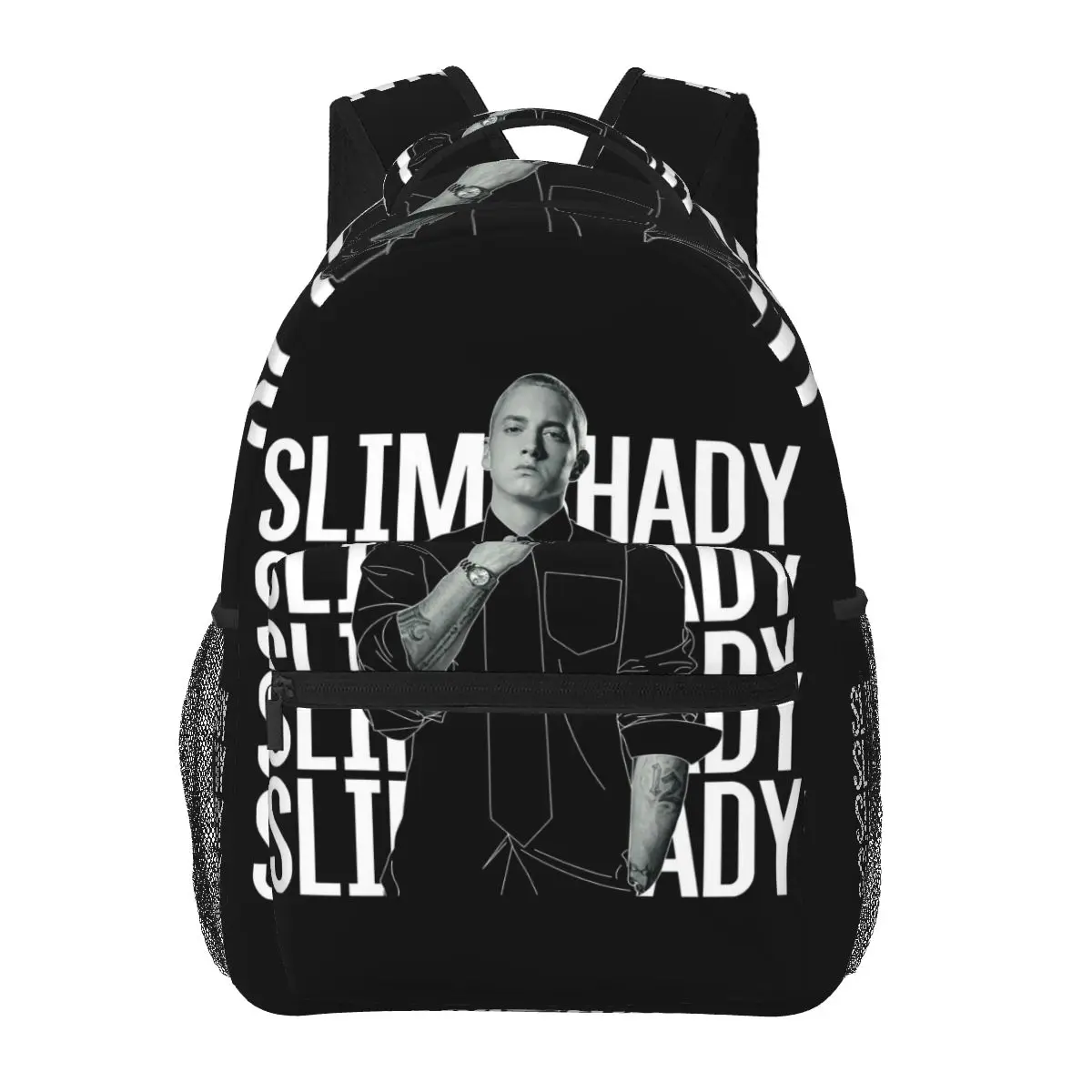 Eminem Slim Shady Music Rap Backpacks Boys Girls Bookbag Students School Bags Travel Rucksack Shoulder Bag Large Capacity