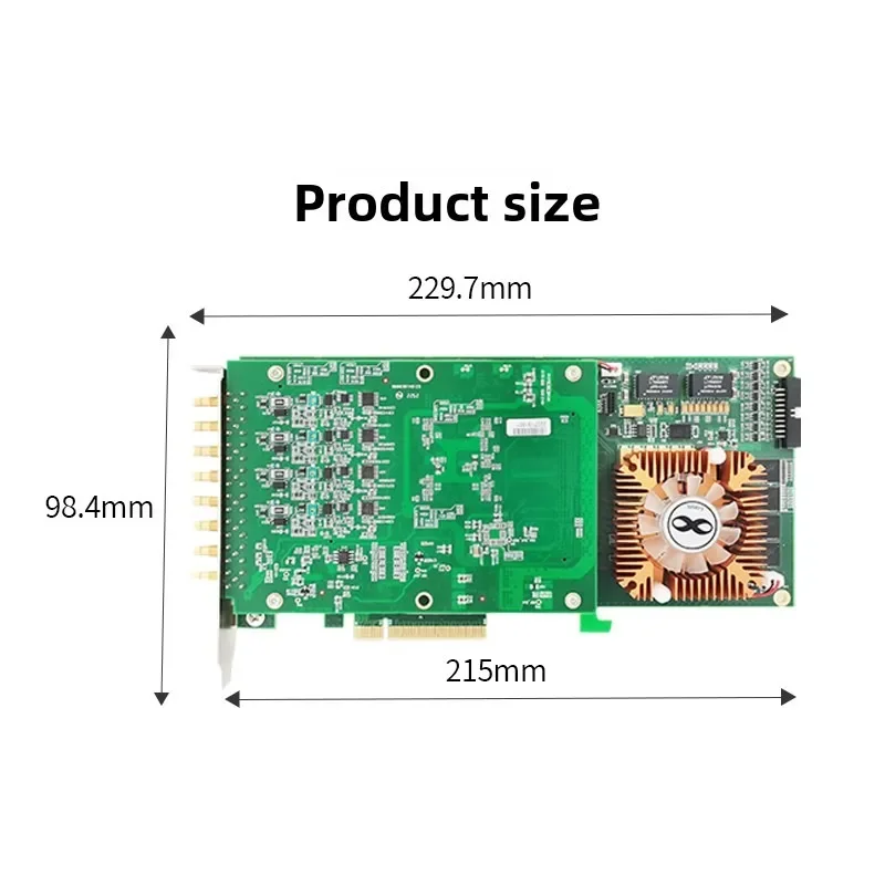 Photoelectric voltage signal acquisition oscilloscope card PCIe8911 synchronous high-speed AD4 channel 5G