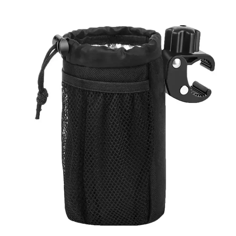 

Adjustable Drinking Storage Bag Motorcycle Cup Holder with Alligator Clamp Oxford Drink Cup Can Drawstring Organizer For Bicycle