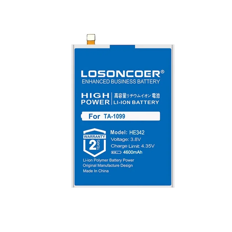 LOSONCOER HE342 HE361 4600mAh For Nokia X6 2018 6.1 Plus TA-1099 TA-1109 X5 5.1 Plus Battery