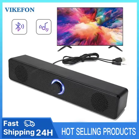 새로운 PC 사운드 바 유선 및 무선 블루투스 스피커 TV 용 USB 전원 사운드 바 Pc 노트북 게임 홈 시어터 서라운드 오디오 시스템