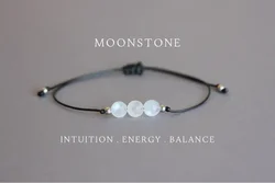 Moonstone Jewelry Mother's Day Gift for Daughter Crystal Women's Exquisite String Jewelry Stone Bracelet