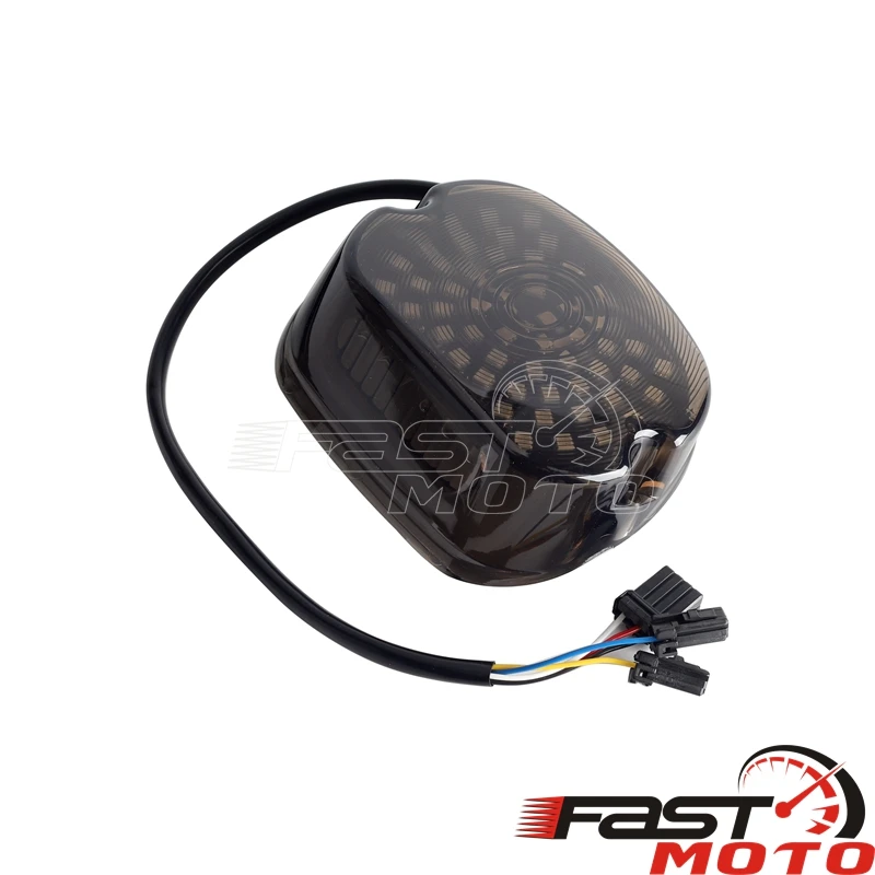 Luce di stop posteriore a LED per moto indicatori di direzione lente fumogena per Harley Road King Electra Street Glide Dyna Fat Boy Sportster