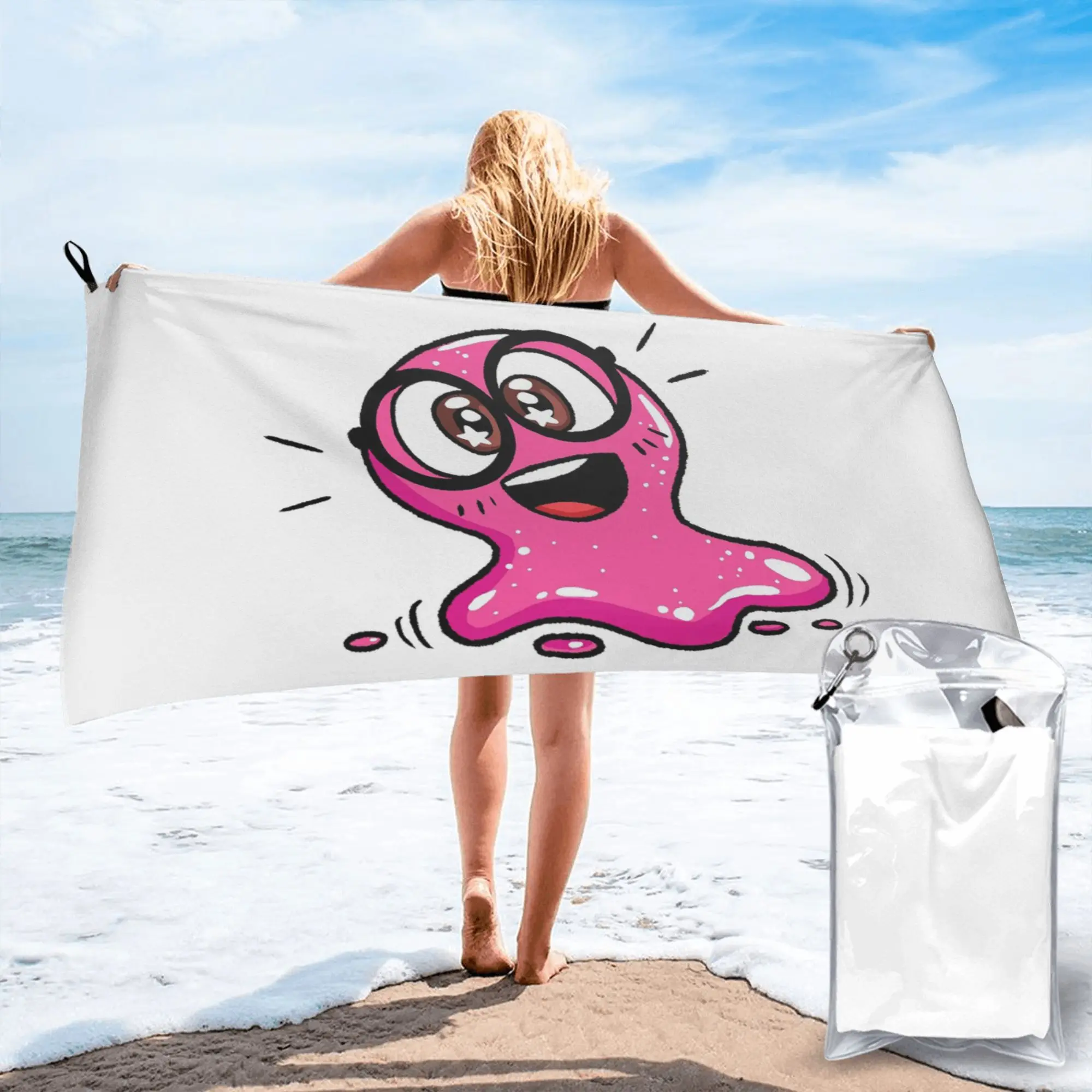 

Super Slick Slime Sam Beach Towel Soft Microfiber Quick Dry Absorbent Quick Towels For Bath