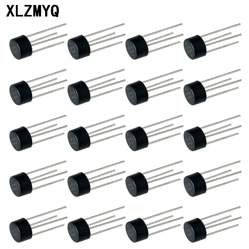 100PCS 2W10 Bridge Rectifier 2A/1000V Bridge Stack DIP-4 WOL 2W10M Round Bridge Rectifiers DIY Electronic Components Kit