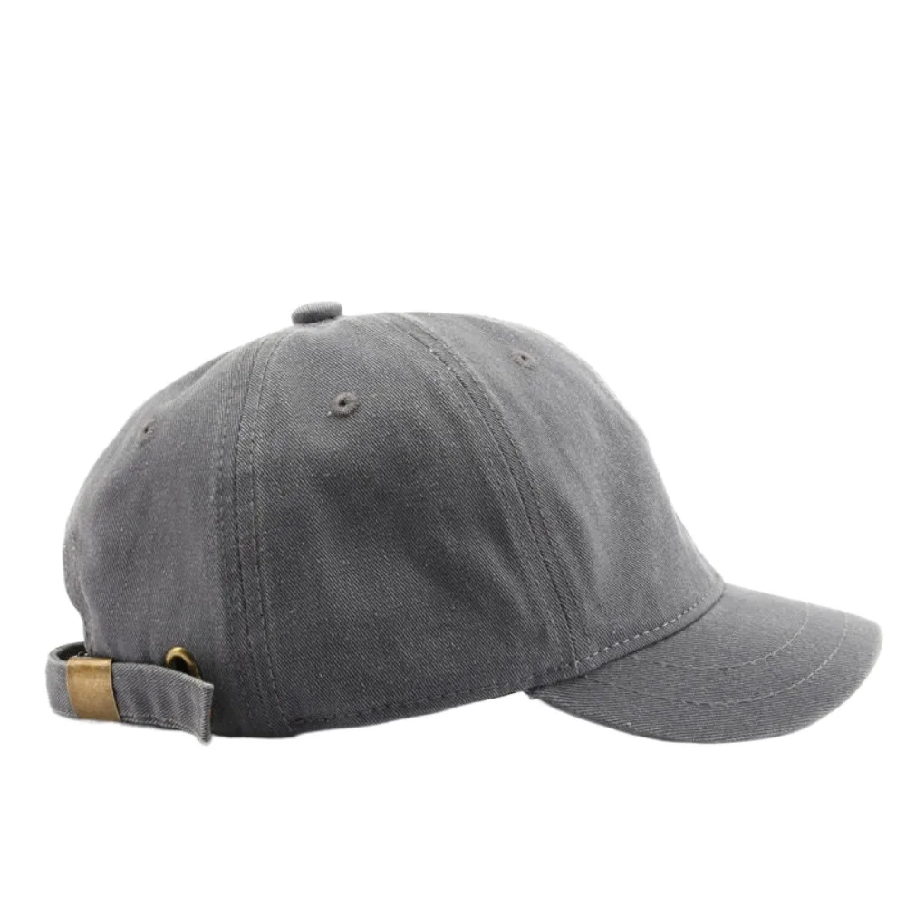 

Soft Solid Color Short Brim Baseball Cap Adjustable Hip Hop Trucker Style Dad Hat JK Sunscreen Peaked Hat Street