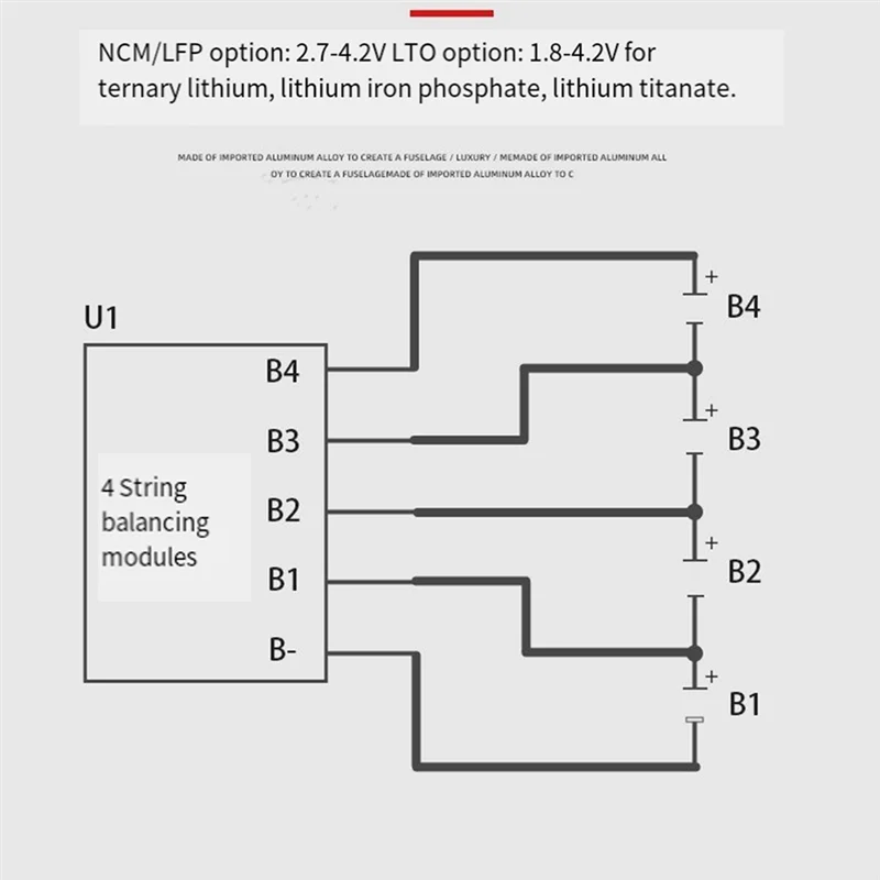 5.5A Current Active Balancer 4S Equalizer Lithium Ion Lifepo4 LTO Lithium Battery Active Equalizer Balance Board