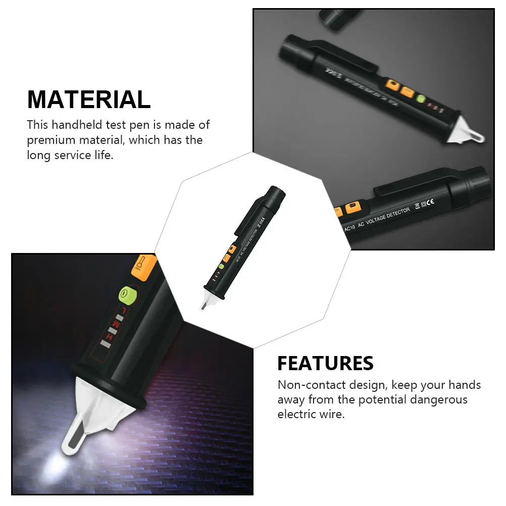 

Induction Voltage Tester Pen Portable Non-Contact Electricity Testing Tool Flashlight Electrician Pencil Voltage For