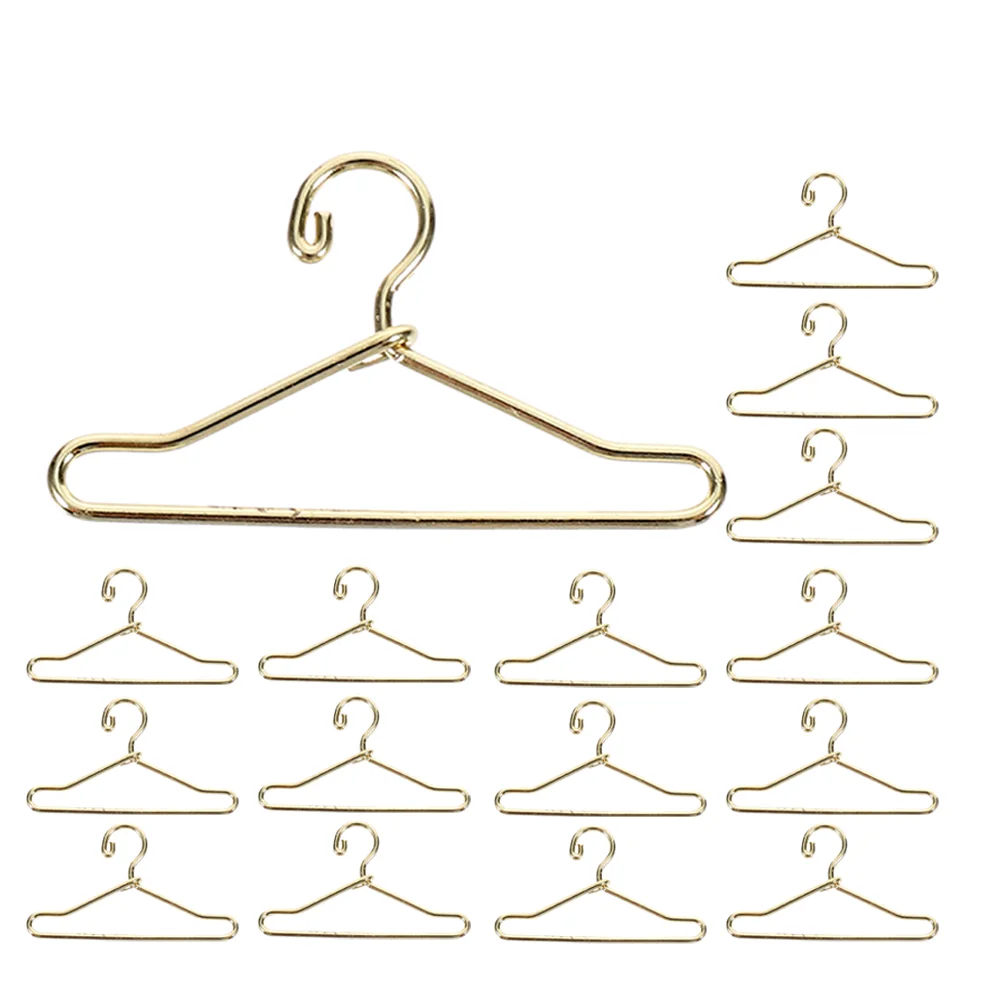 24 Pcs Mini Hanger Small Clothing Rack Clothes Storage Accessories Iron Baby