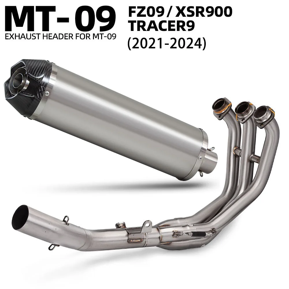 

MT09SP Exhaust System For Yamaha MT09 FZ09 XSR900 Tracer 9/GT 2021-2024 Motorcycle Exhausts Kit Headers Tube Indy Racer Muffler