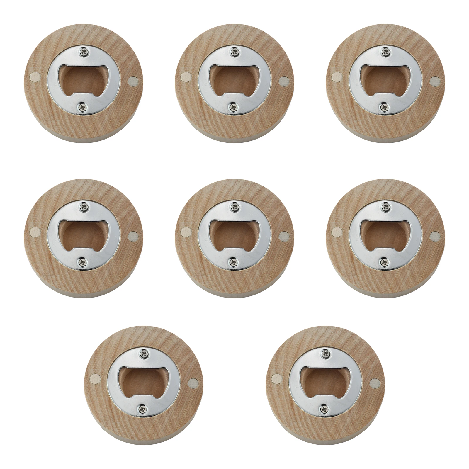 10Pc Blank DIY ไม้แม่เหล็กตู้เย็นที่เปิดขวด Photo Wall ข้อความแม่เหล็กสติกเกอร์ตู้เย็น Decor ของชำร่วยงานแต่ง