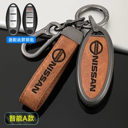 Zinc Alloy Leather Car Smart Key Case Cover Shell For Nissan Qashqai X-Trail T32 T31 Juke J10 J11 Kicks Tiida Altima Pathfinder