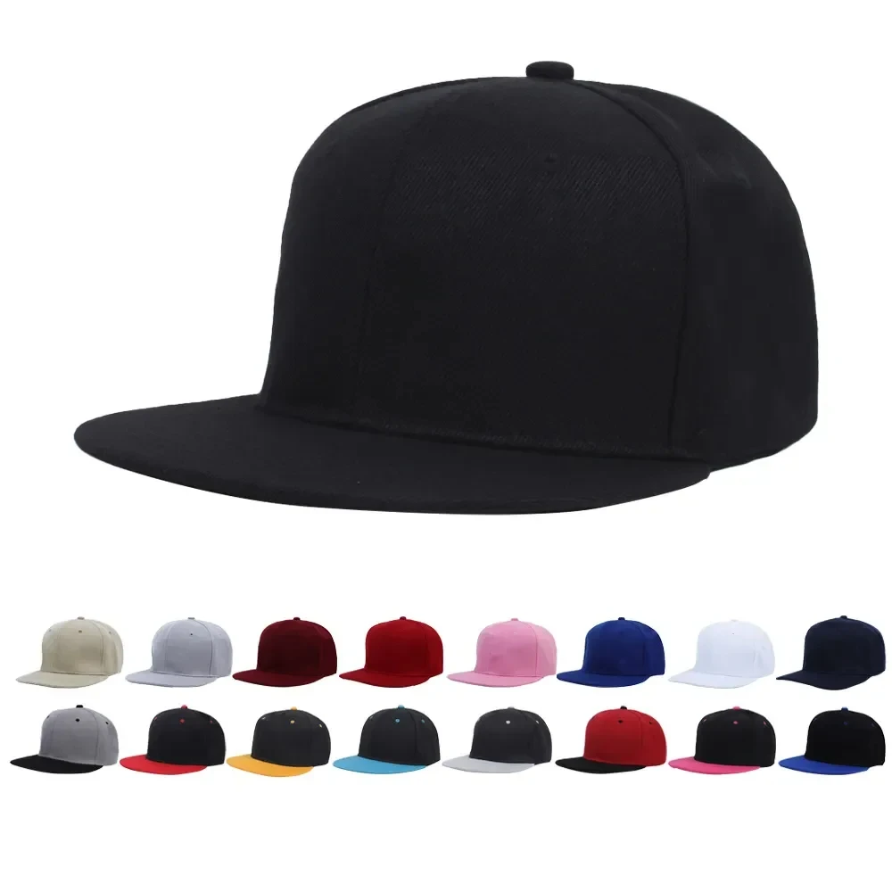 Unisex Cap Acrylic Plain Snapback Hat High Quality Adult Hip Hop Baseball Caps for Men Women Outdoor Leisure Baseball Flat Hat