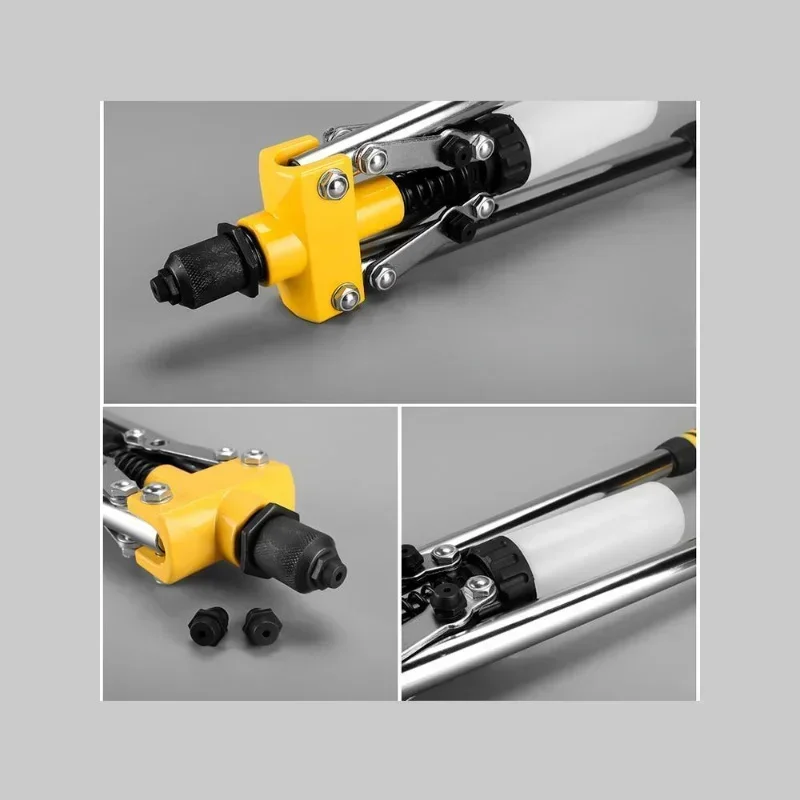 1pc Manual Heavy-Duty Rivet Gun Double Handle Riveting Gun Woodworking Home Decoration Tool Riveter For 3.2~4.8mm Rivet DIY Tool