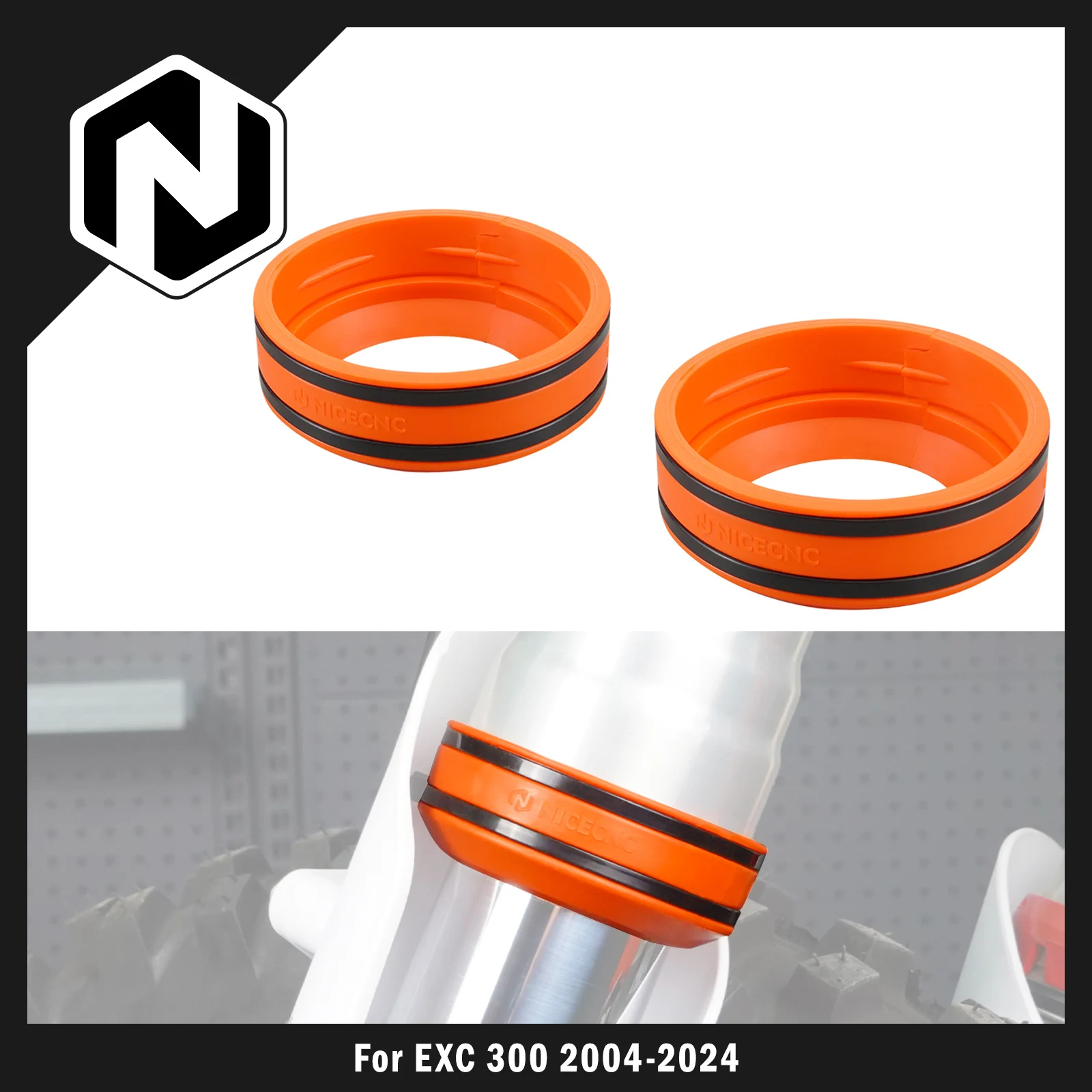 

NICECNC For KTM EXC 300 2024 EXC 250 EXCF 350 EXC 450 XCW 300 SX 125 SXF 250 SXF 450 2004-2024 Front Fork Mud Scraper Kit