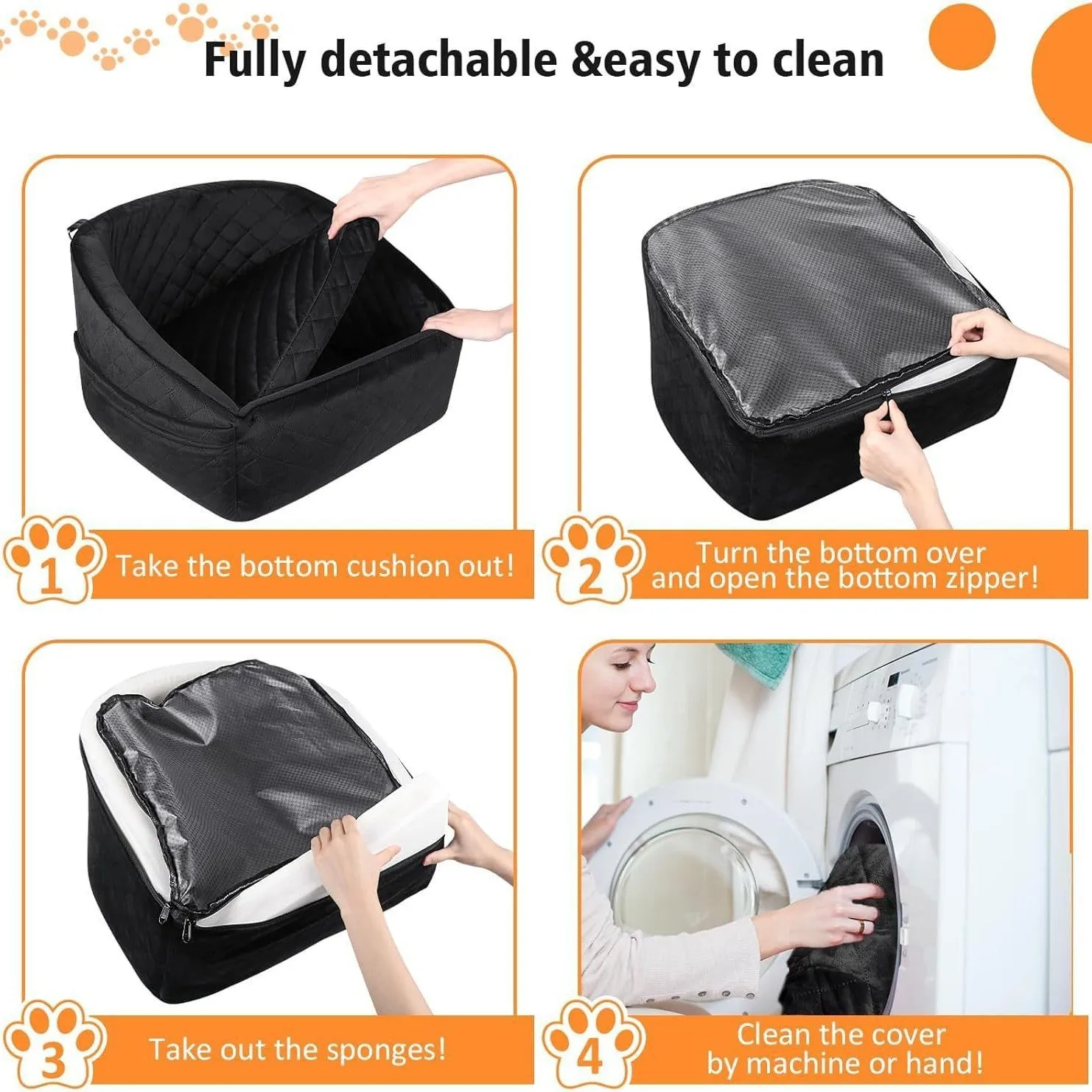Comfortable Luxury Pet Tote Bag Multifunctional Dog Car Seat Outdoor Dog Travel Bed Waterproof Portable Washable