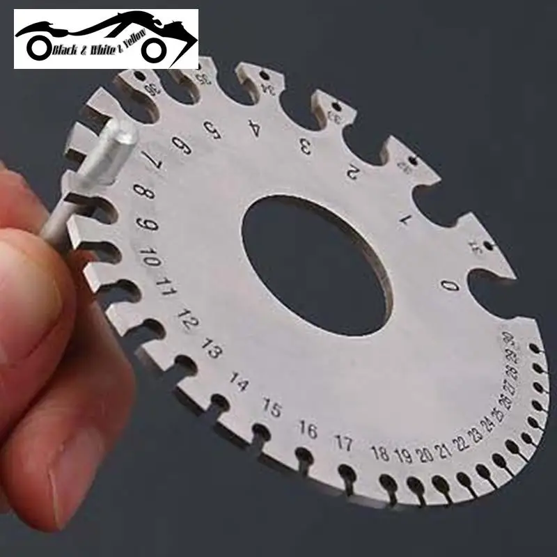 0-36 Round  SWG AWG Wire Gauge Measuring tool Thickness Ruler Gauge Diameter Measurer Tool Stainless Steel