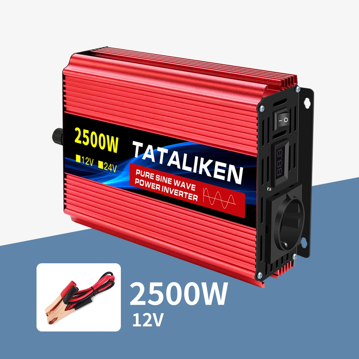 Omvormer Zuivere Sinus 2500 W/3500 W/4500 W/5000WDC 12 V/24 V naar AC 220 V 230 V Voltage Transfer Converter Oplaadadapter EU Socket