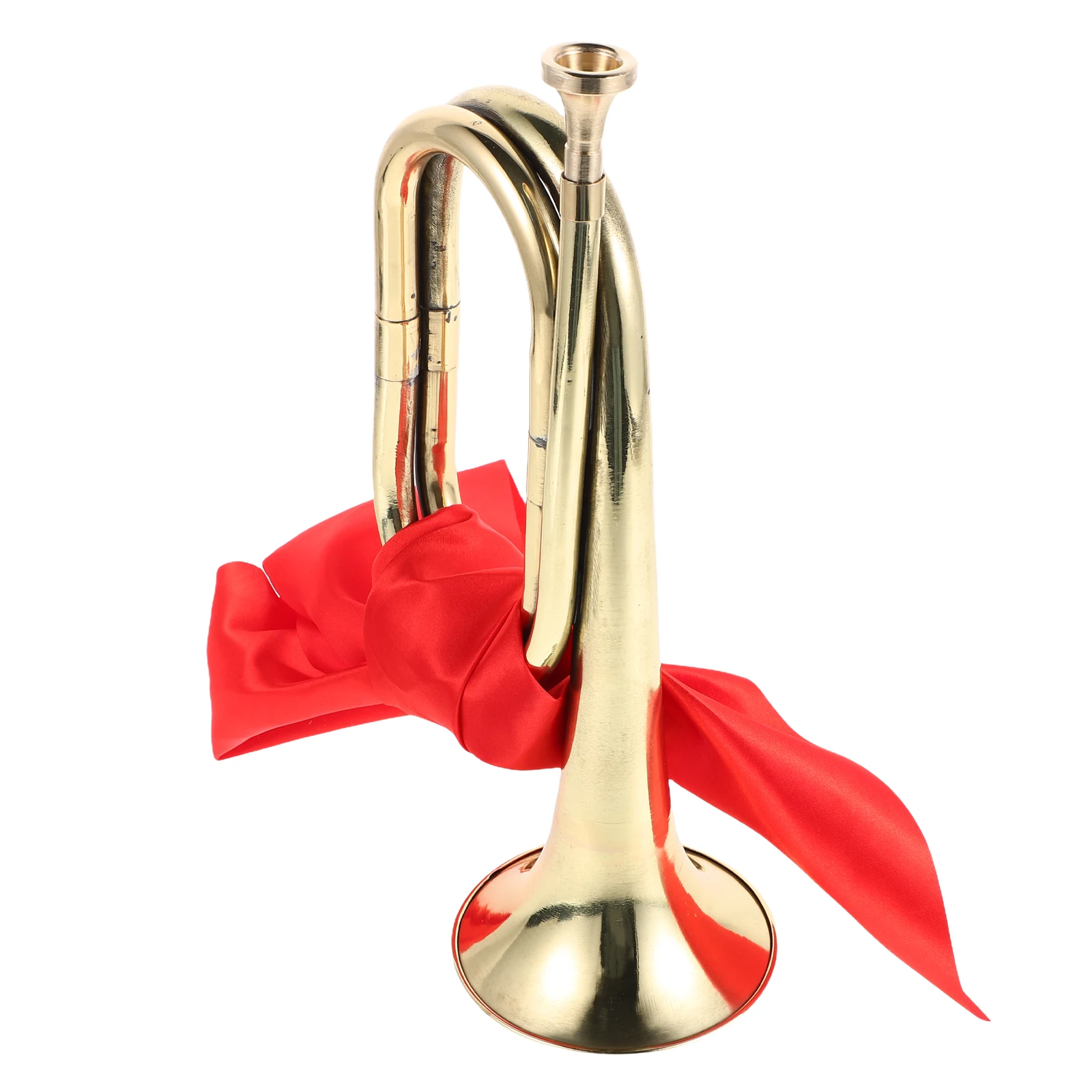 

Charge Trumpet Horn for Beginner Student Brass Bugle Band Musical Performance Replaceable Mouthpiece Metal Instrument
