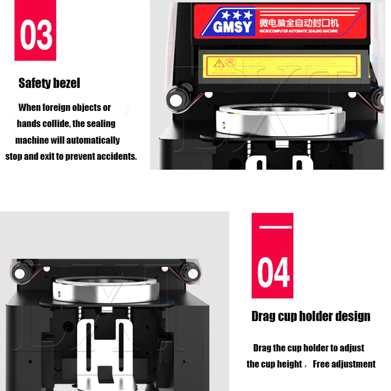 

Automatic Cup Sealer Machine for Bubble Milk Tea Shop Hot Cold Drink Electric Cup Sealing Machine Use in Paper Plastic Cup