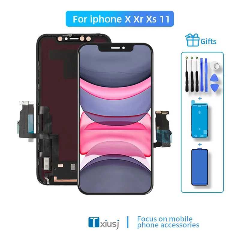 Pantalla Screen For iPhone X XR XS Max LCD Touch Screen Digitizer Assembly For iPhone 6 6s 6splus 7 7plus 8 Display Replacement