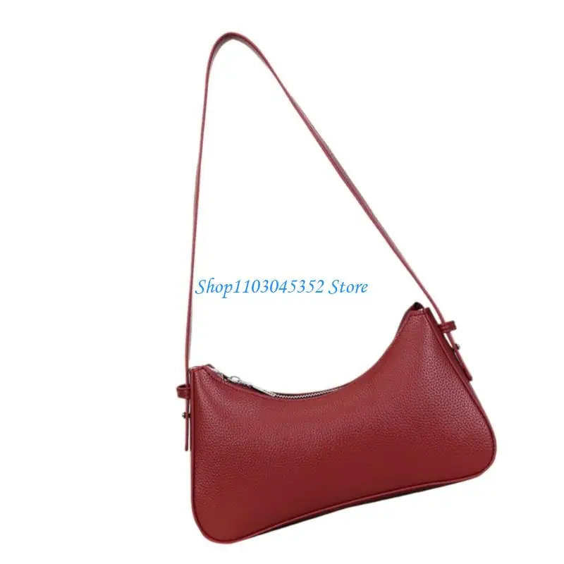 محفظة جلدية حقائب كتف صغيرة على شكل أهلة للنساء تحت الإبط حقائب يد هوبوس براثن عصرية مع حزام قابل للتعديل #3