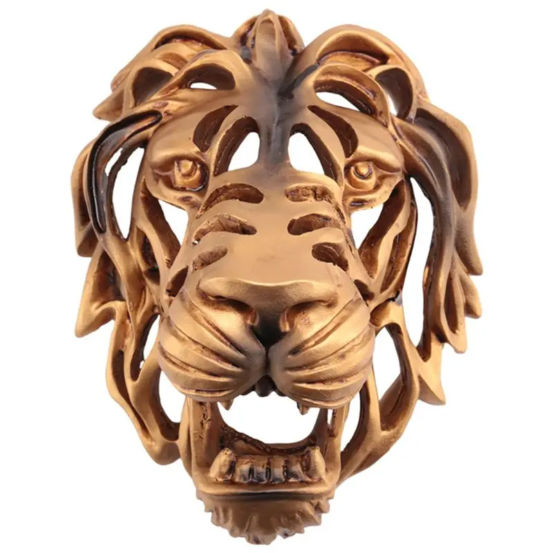 

Настенный декор BAAR-Nordic Gold Lion: голова льва, роскошное украшение для кухни, спальни, интерьера, из смолы, малый размер