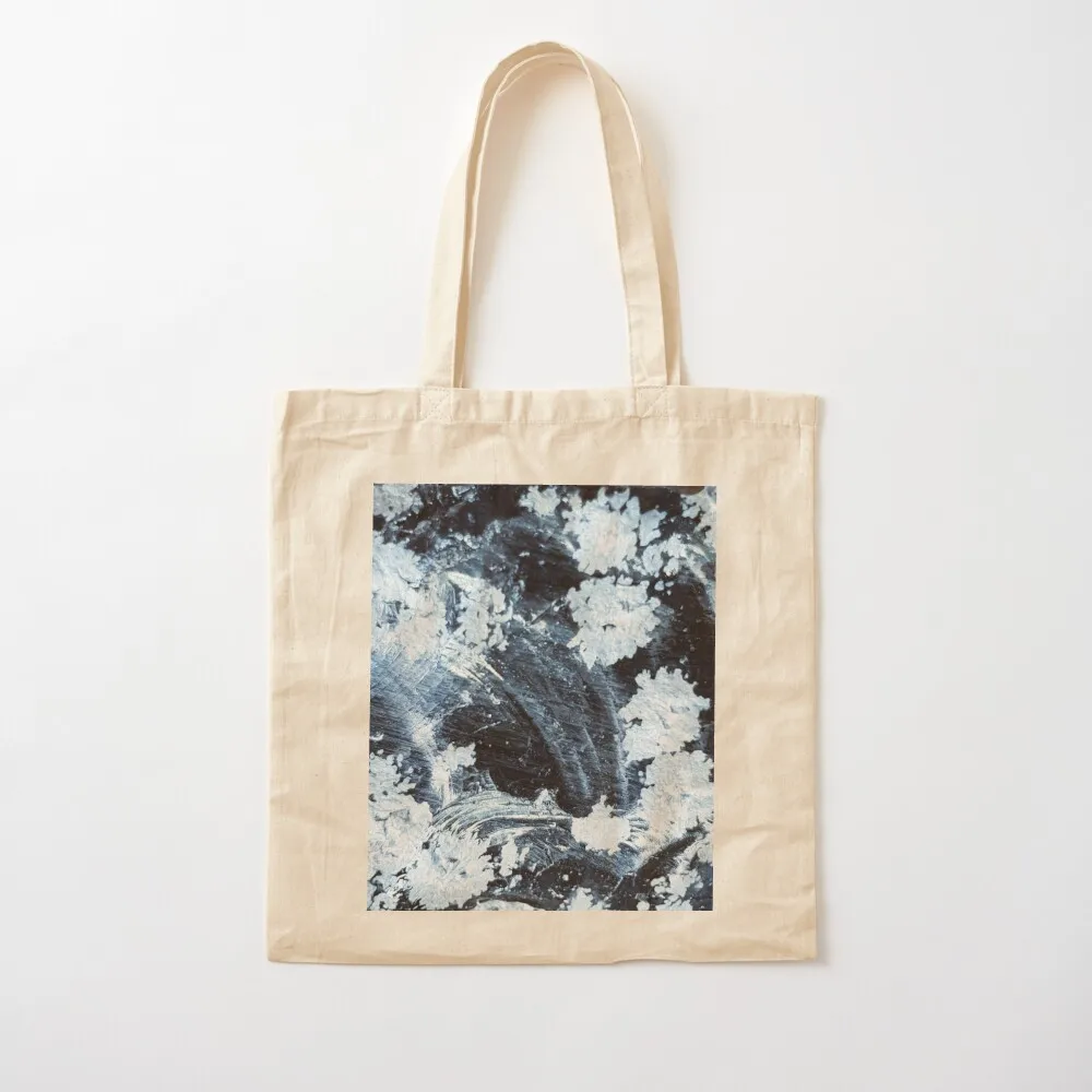 Raw Black white Snowflake Obsidian Stone. Natural crystal photography Tote Bag tote bag custom shopping bags foldable
