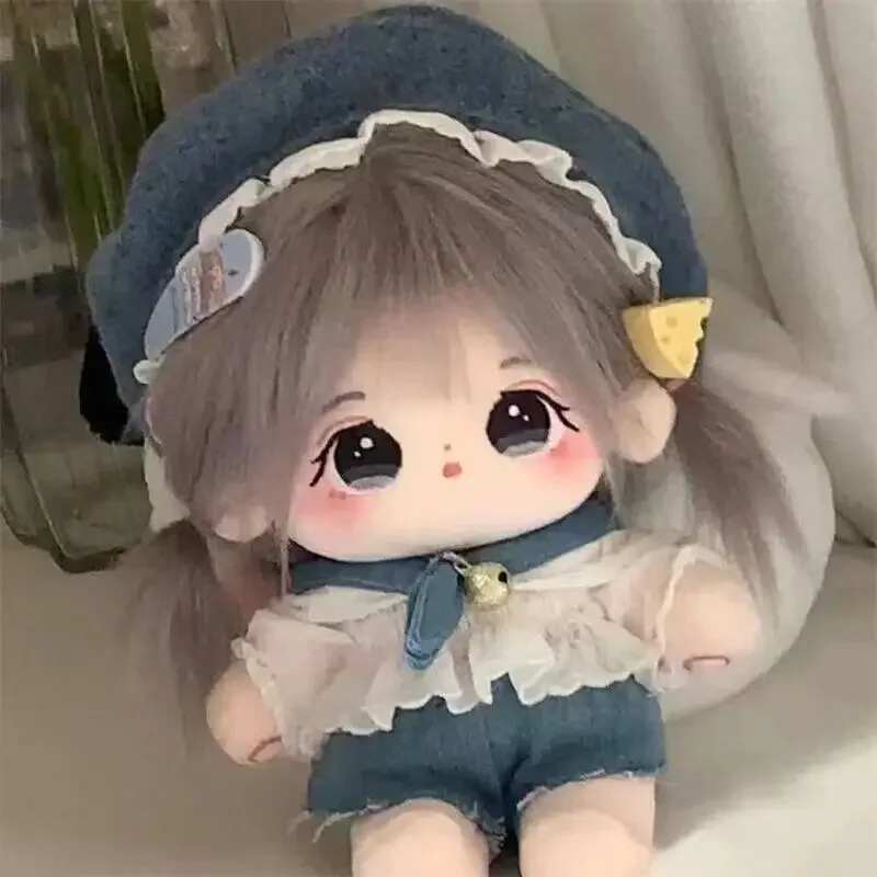 20cm baby clothes star doll normal body fat body naked baby Navy blue sailor dress skirt doll clothes  suit doll accessories