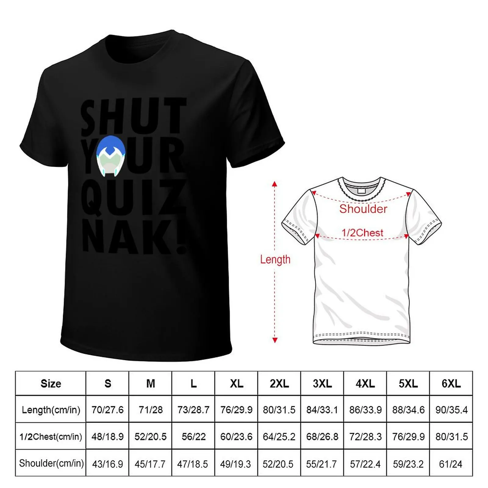 Voltron Inspired Shut Your Quiznak Quote T-Shirt Casual Breathable Short Sleeve Top