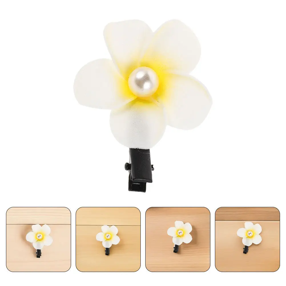 

10Pcs Plumeria Flower Hair Clips Tropical Hawaiian Beach Hair Accessories for Women Artificial Floral Barrettes Summer Vacation