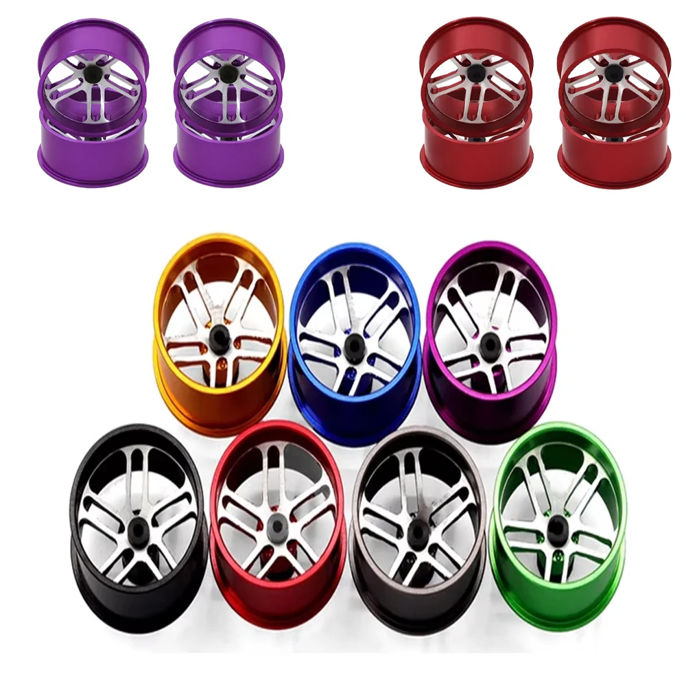 4Pcs Middle Diameter Lightweight Wheels - Self - made Parts for Tamiya MINI 4WD Colored Wheel with Aluminum Alloy