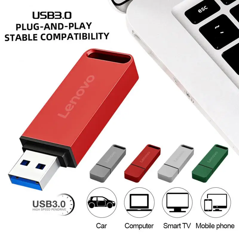 Lenovo 16TB 8TB 2 In 1 Pen Drive Type C USB Flash Drive 1TB 512GB 256GB 128GB Mobile Storage Flash Disk Gift Custom Logo For PC