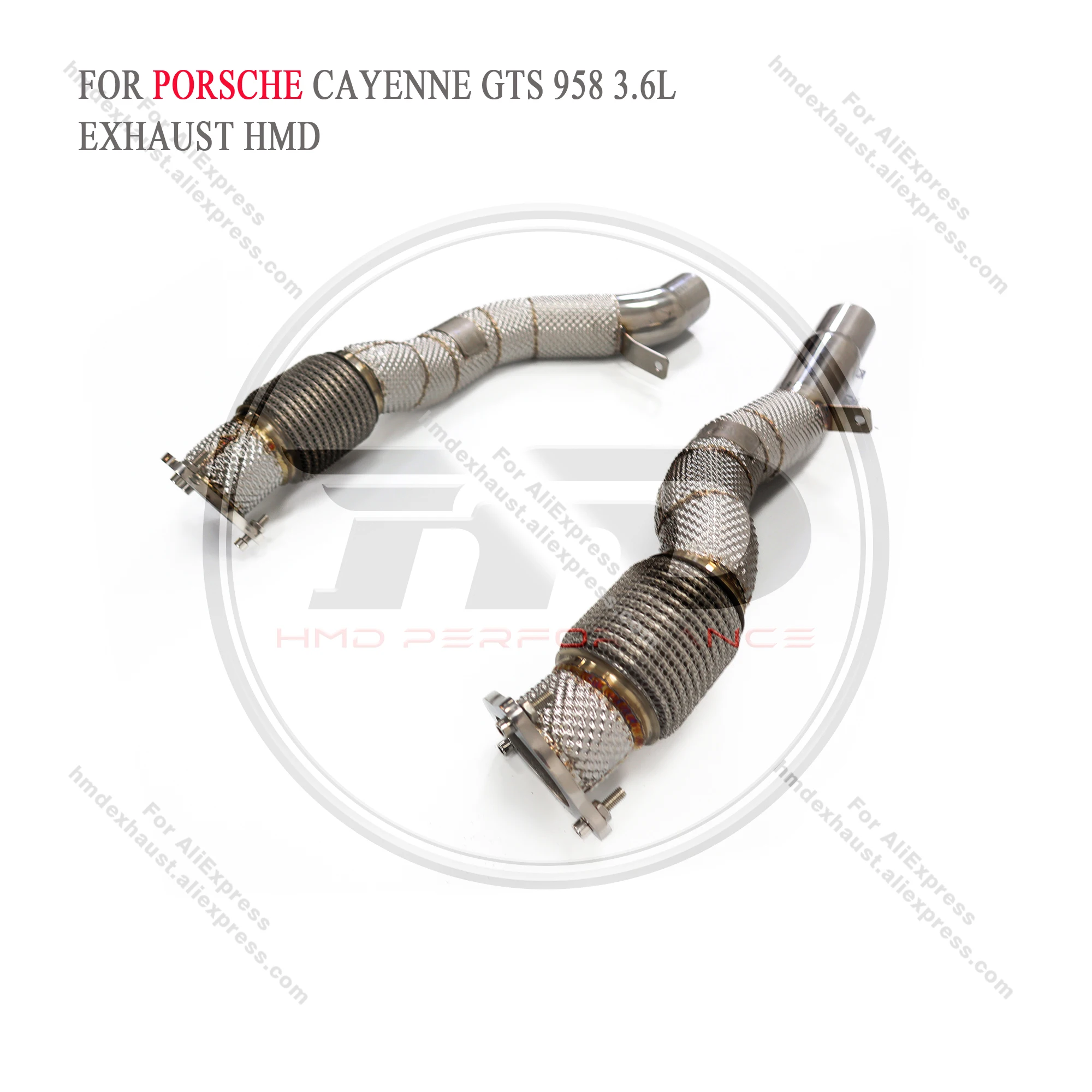 HMD Middle Pipe for Porsche Cayenne GTS 958 3.6L Exhaust System Stainless Steel Performance Resonant Tube Car Accessories