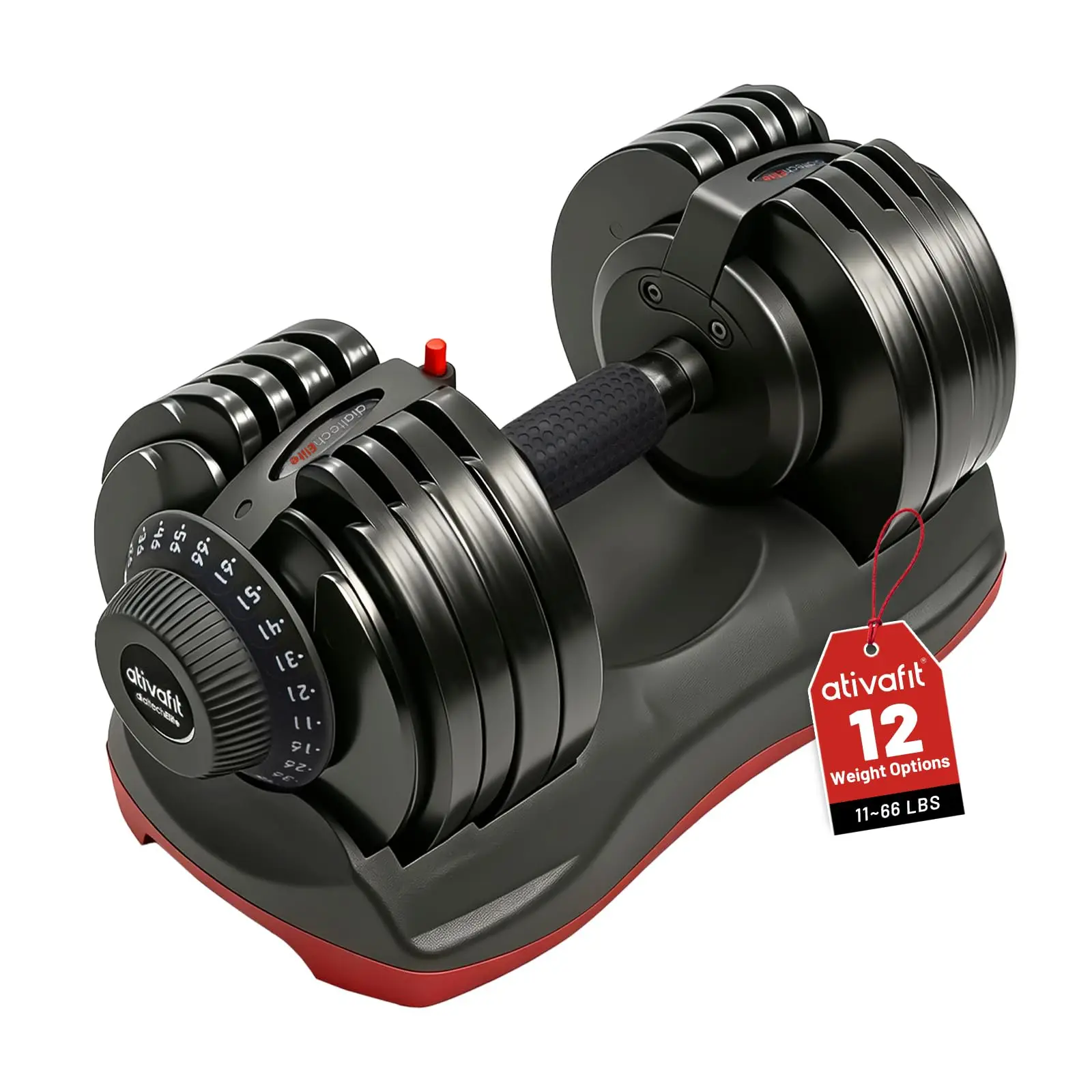 Adjustable Dumb Set, Quick Adjust Weights, Double Safety Lock & Anti-Slip Steel Handle for Home Gym Strength Training