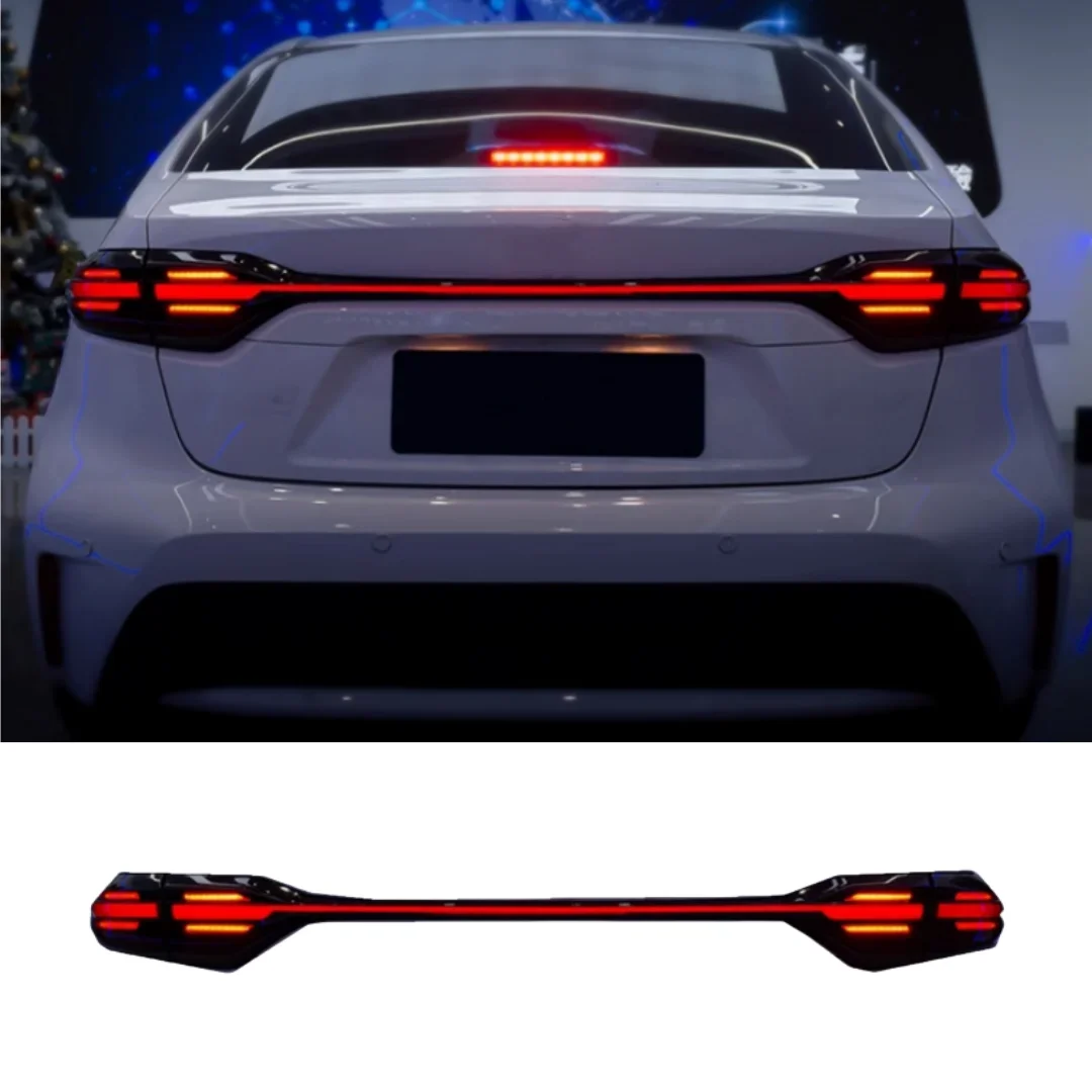 

Задние фонари в сборе через лампу для Toyota Levin 2019-2024, модифицированный стример, указатель поворота, задний центральный автомобильный фонарь, автомобильные аксессуары