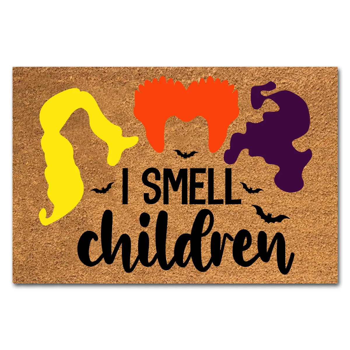 Funny Coir Doormat I Smell Children Hocos Pocos Halloween Doormat Welcome Front Porch Decor Doormat for The Entrance Way Indoor