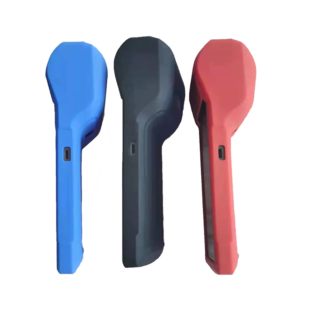 غطاء واقي من السيليكون الناعم مضاد للسقوط ، حافظة جلد ، غطاء لطبقة حماية الشاشة من الزجاج المقسى SUNMI V2S V2