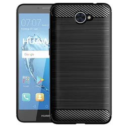 Matte Silicone TPU Case for Huawei Y7 2017 Luxury Carbon Fiber Soft Cases for Huawei Y7 Smart Phone Back Cover Coque Fundas