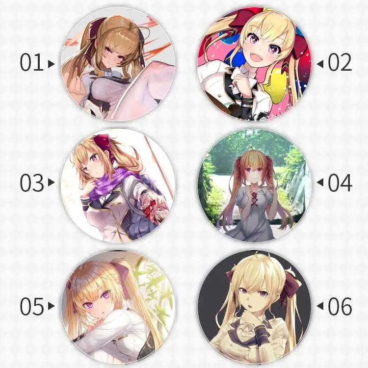 Takamiya Rion Badge Broche Vtuber Virtuele Youtuber Anker Randapparatuur Pin 75Mm Cosplay Fandom Borst Tag Verjaardagscadeau