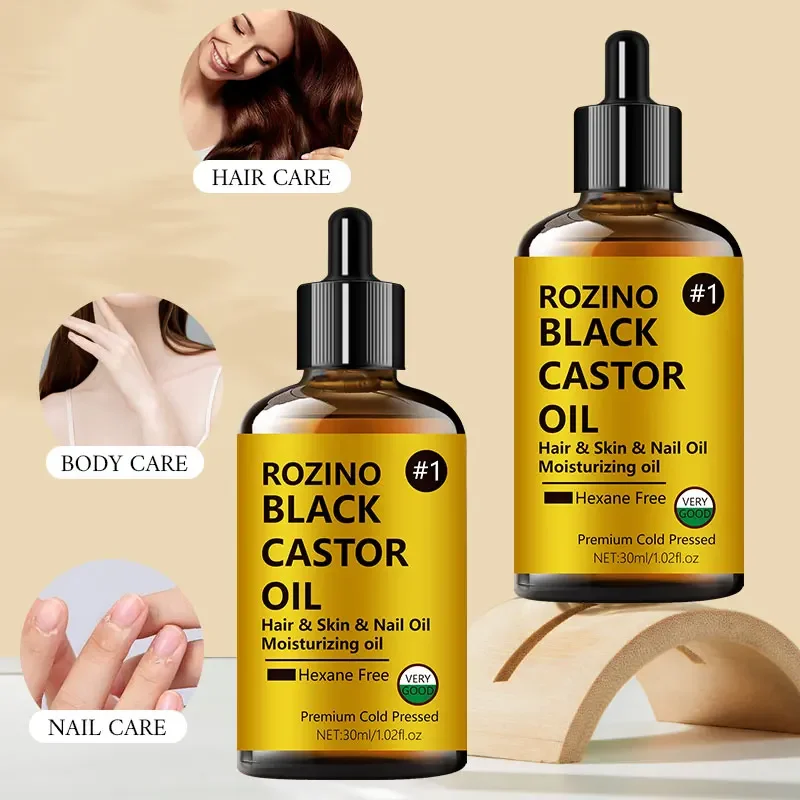 30ml castor essential oil, suitable for hair care, skin care, hair, face, body, eyebrows, and massage